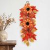 UV Resistant Autumn Sunflower Wall Hanging Front Door Artificial Floral  Home Indoor Decor