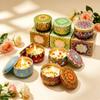Retro Tin Can Soy Wax Candle with Plant Fragrance - Scented Candle Wedding Favor
