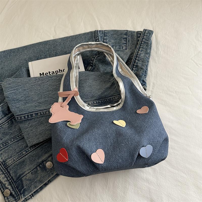 

Stylish Korean Floral Tote Bag For Women Trendy And Casual Lightweight Design In Beige And Blue Blue