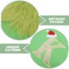 Large Green Knitted Christmas Stocking Letter M Embroidered Xmas Hanging Loop Holiday Party Decor Candy Treat Bag