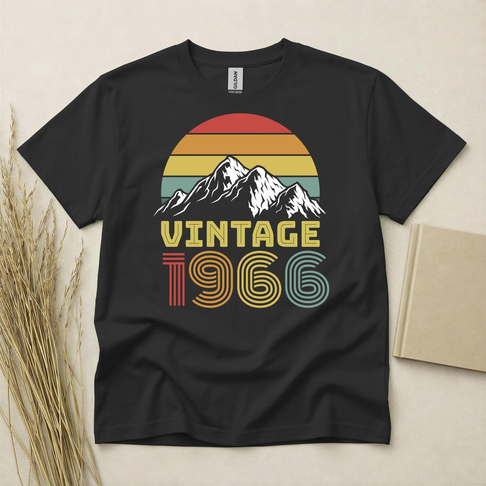 60th Birthday T Shirt Born In 1966 Gift 60 Year Old T-Shirt Vintage Sunset Tee XXXL