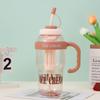 Water bottle Bingba cup large capacity high value girls straw water cup high temperature tea separation plastic cup Bingba straw cup
