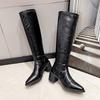 High-heeled French Long-tube Knight Boots for Women 2025 New Autumn and Winter Temperament Pointed Toe Retro Boots