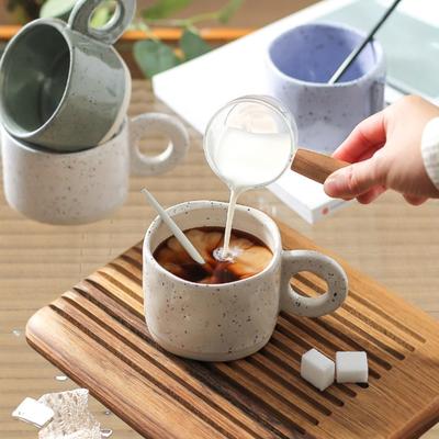 Splashing Ink Mug High Value Niche Retro Latte Cup Milk Coffee Cup Breakfast Cup Ceramic Water Cup