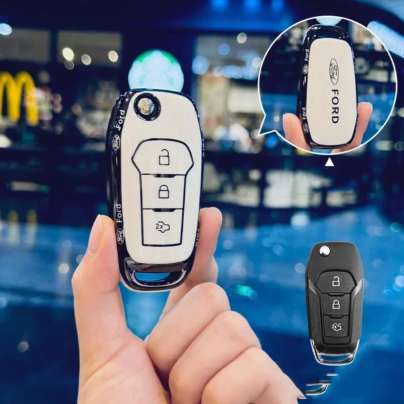 

New 2026 Car Sticker Ford New 2025 Hot For Ford Figo 2017 Mondeo 5 Ecosport Fiesta Mk8 Everest Ranger NEW TPU Car Flip Remote Ke