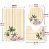Summer Holiday (63) Flannel Toilet 3 Piece Set Soft Bathroom Toilet Seat Cover Non-Slip Bath Rug Home Bathroom Decor