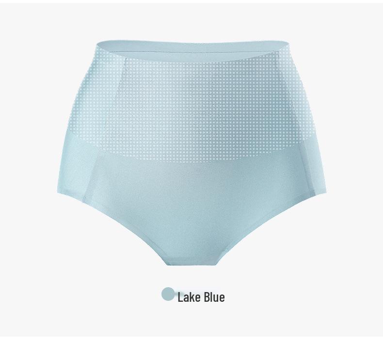 High-Waisted Tummy Control Seamless Ice Silk Women's Antibacterial Panties