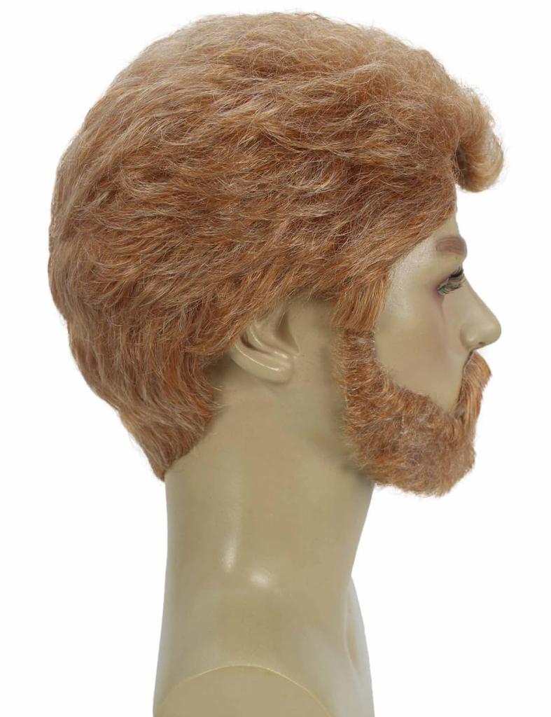Wigs2you H-5688 Prince of Wales British Ginger Brown Wig and Beard Set for Adult Men