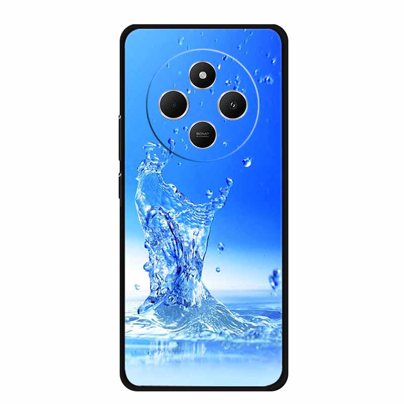 For Xiaomi Poco C75 Case POCOC75 Black Silicone Soft Back Cover Case For Poco C75 Phone Case C 75 6.88" Shockproof Coque Funda