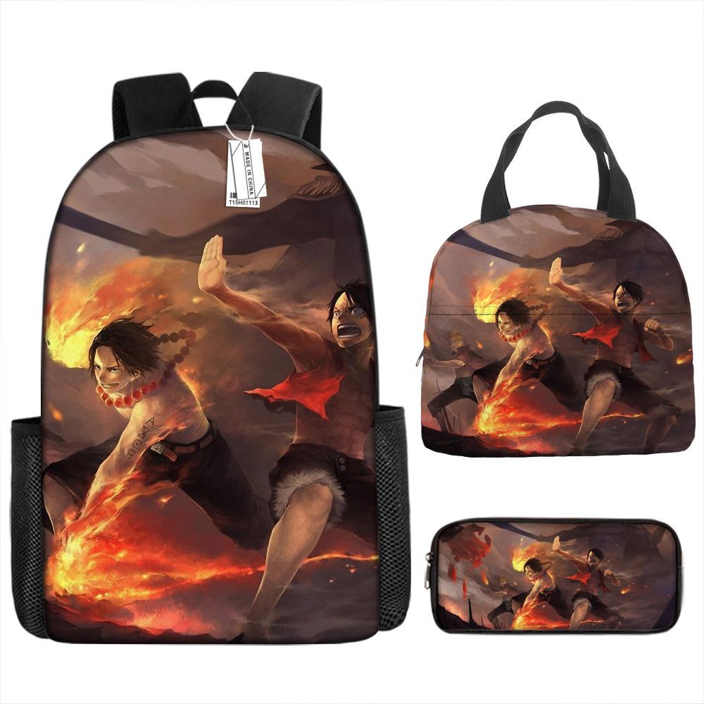 ONE PIECE Luffy One Piece Schoolbag Campus Primary School Students Nautical King Backpack Lightweight Large Capacity Computer Bag