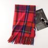 Christmas vibe scarf women's winter new Ankara red scarf long versatile knitted shawl scarf