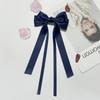 Fashion Fabric Ribbon Hair Bow Hairpin for Women Girls Hair Clips Solid Double Bow Top Clip Female Hair Accessories