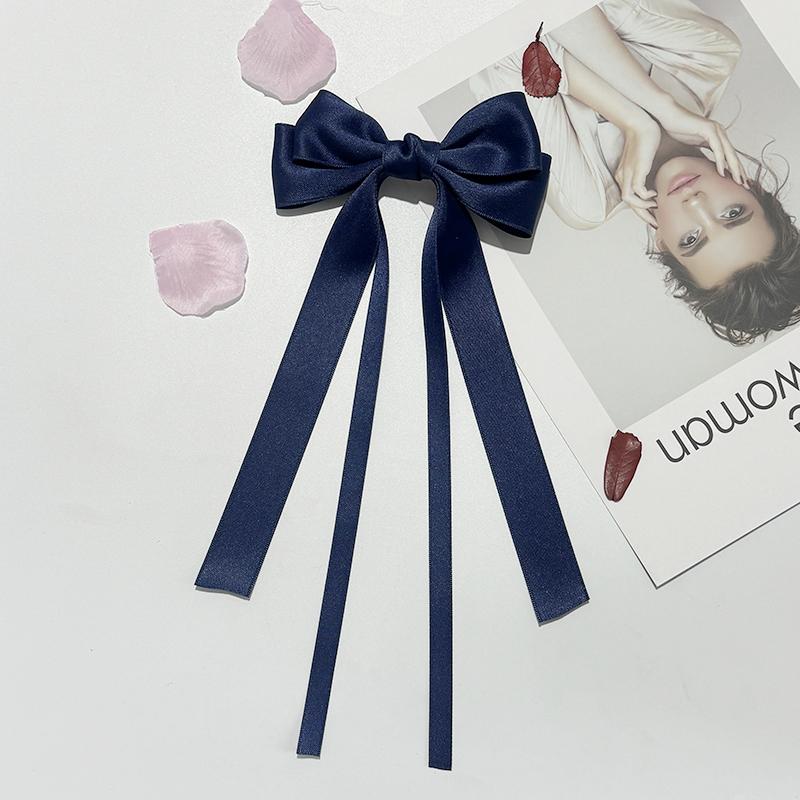 Fashion Fabric Ribbon Hair Bow Hairpin for Women Girls Hair Clips Solid Double Bow Top Clip Female Hair Accessories