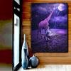 Diy Diamond Painting Full Drill Home Decor Painting Cross Stitch Embroidery Giraffe and Girl Picture