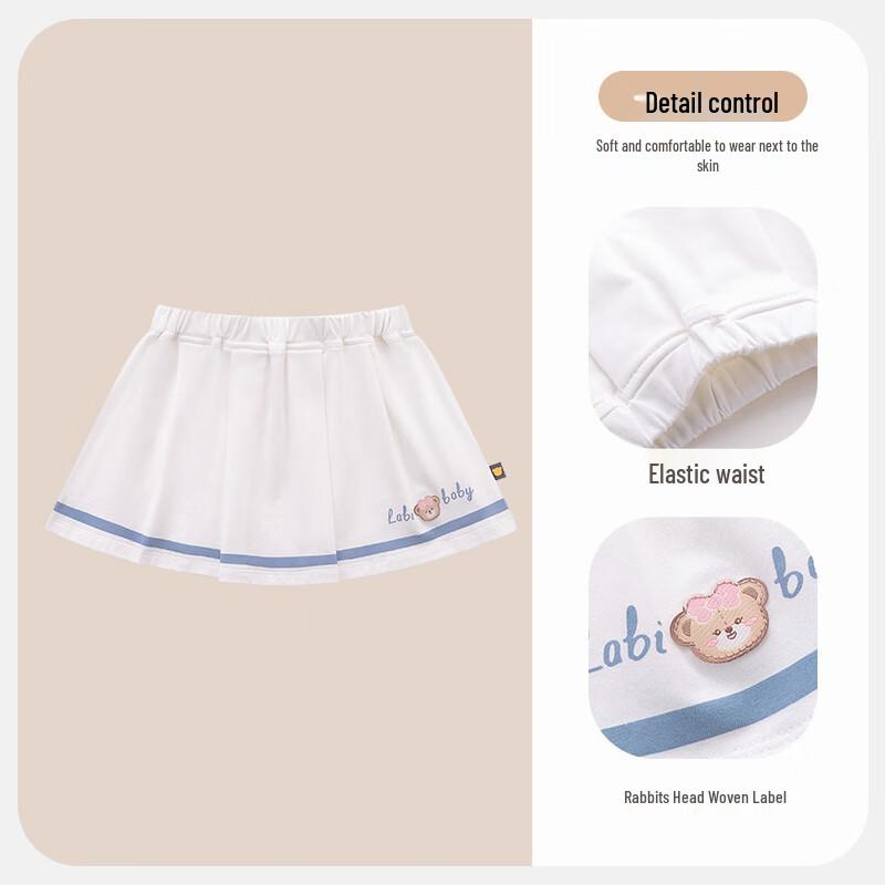 Lablabi Girls' Summer Casual Pleated Skirt