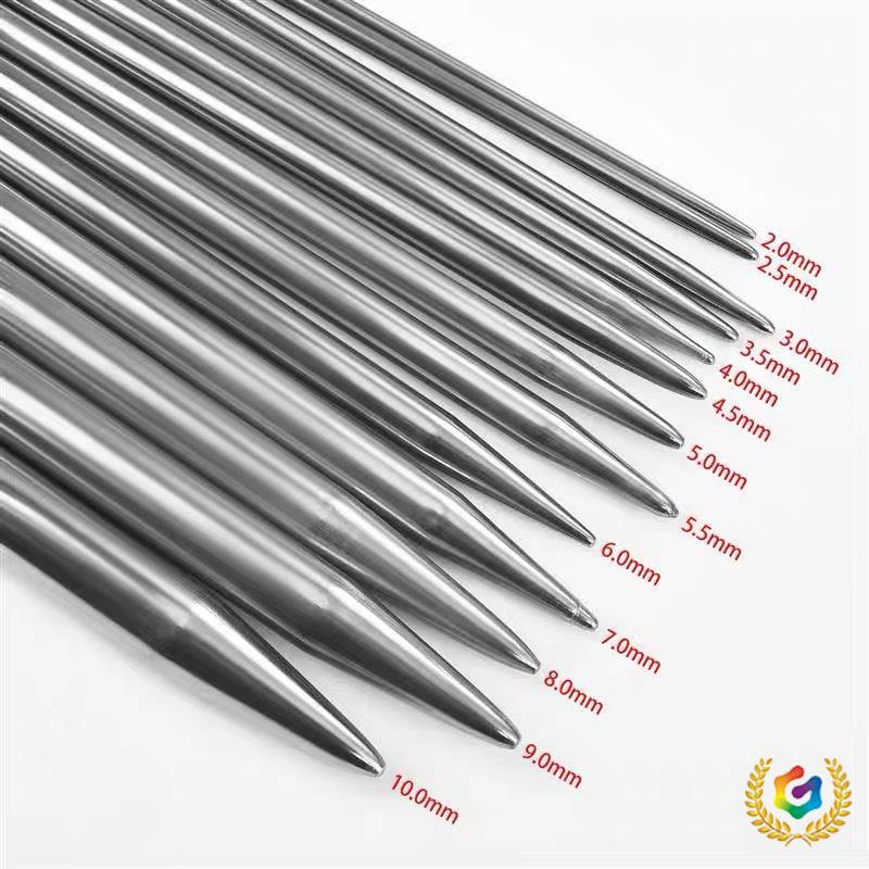 Mini 3-teiliges Rundstricknadel-Set aus Edelstahl - Kurz für Puppen & Pullover