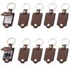 Heat Transfer-Press Key Ring For Sublimation Keychain Blanks 10 Pcs Bulk, PU Leather Key Chains For DIY Photo& Text