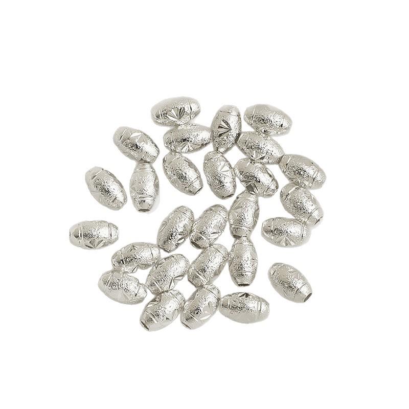 14K Gold Filled Frosted Oval Crystal Bead Spacers for DIY Bracelet Jewelry