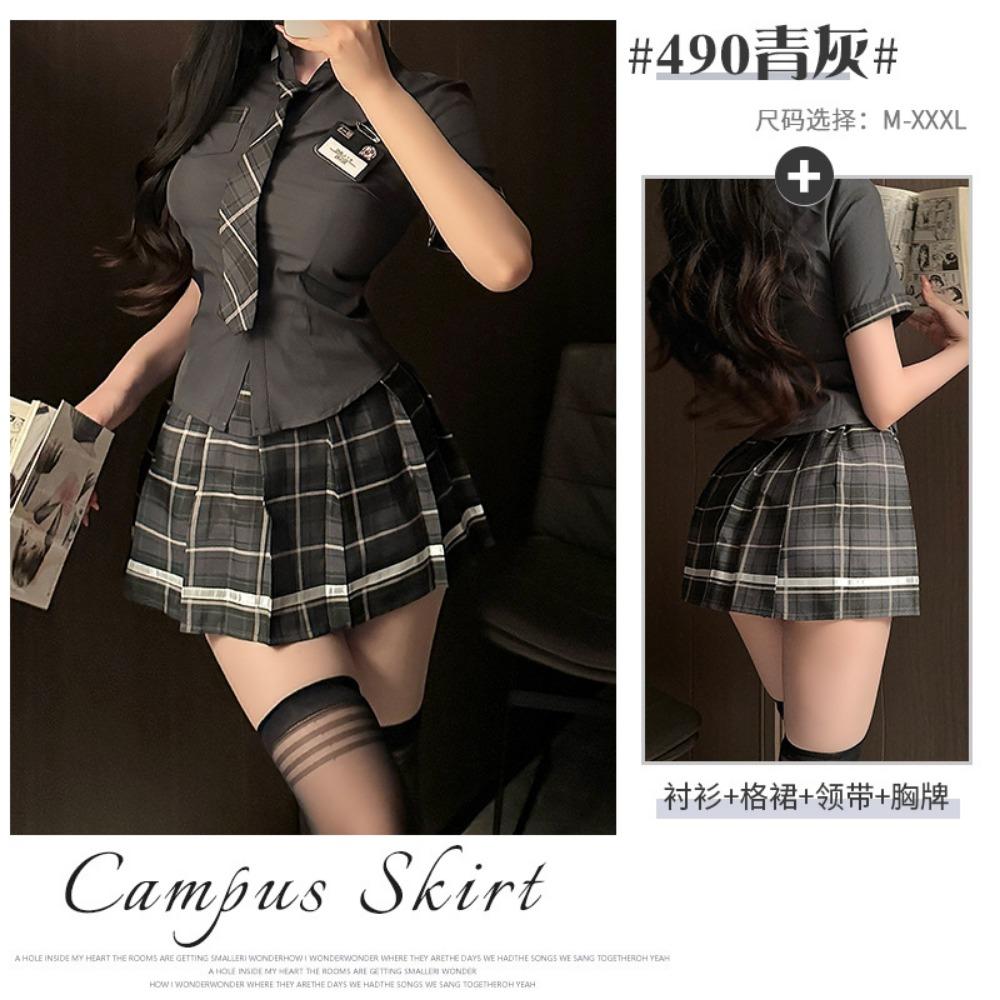 Xianyi Sexy Underwear Sexy Student Clothing Jk Uniform Temptation Free of Tight Passion Clothes Large Size Set 490