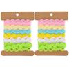 2pcs Versatile 8mm Width Rick Rack Trim Multi-Colors 2 Rolls Zig Zag Ribbon Woven Ribbon Tape For Sewing Projects