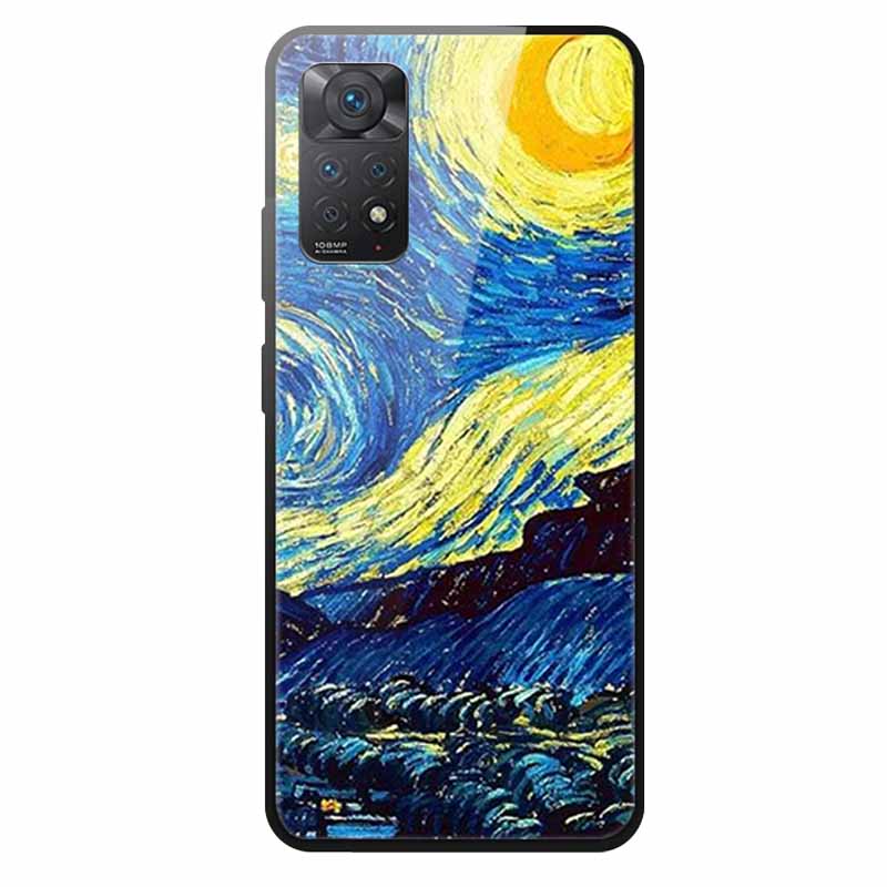 Tempered Glass Case For Xiaomi Redmi Note 12 Pro 4G Case Hard Glass Back Cover For Redmi Note 12 Pro 4G Phone Case Soft Bumper