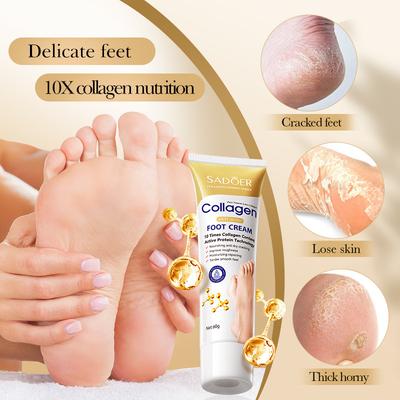 SAODER Crème Collagène pour les Pieds Soin des Pieds Hydratant Hydratant Raffermissant Nourrissant Réparateur Crèmes pour les Pieds Produits de Soin pour la Peau des Pieds