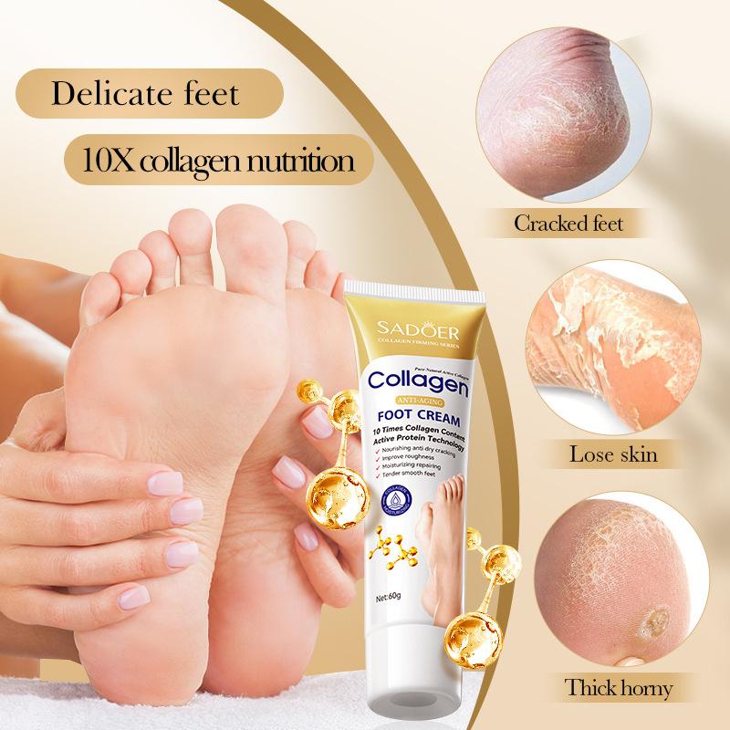 SAODER Collagen Foot Cream Feet Skincare Moisturizing Hydrating Firming Nourishing Repairing Feet Creams Foot Skin Care Products