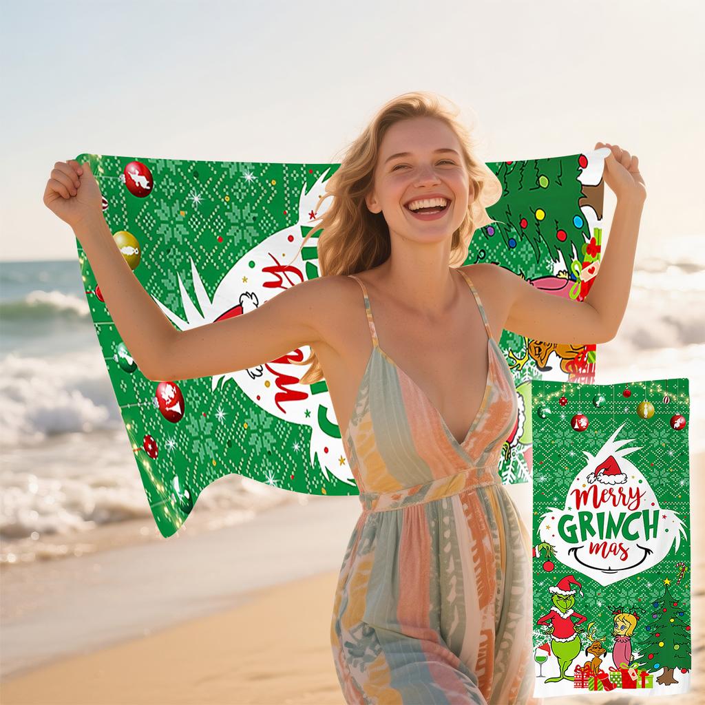 Green Legend Beach Towel Printed Green Beach Bath Towel