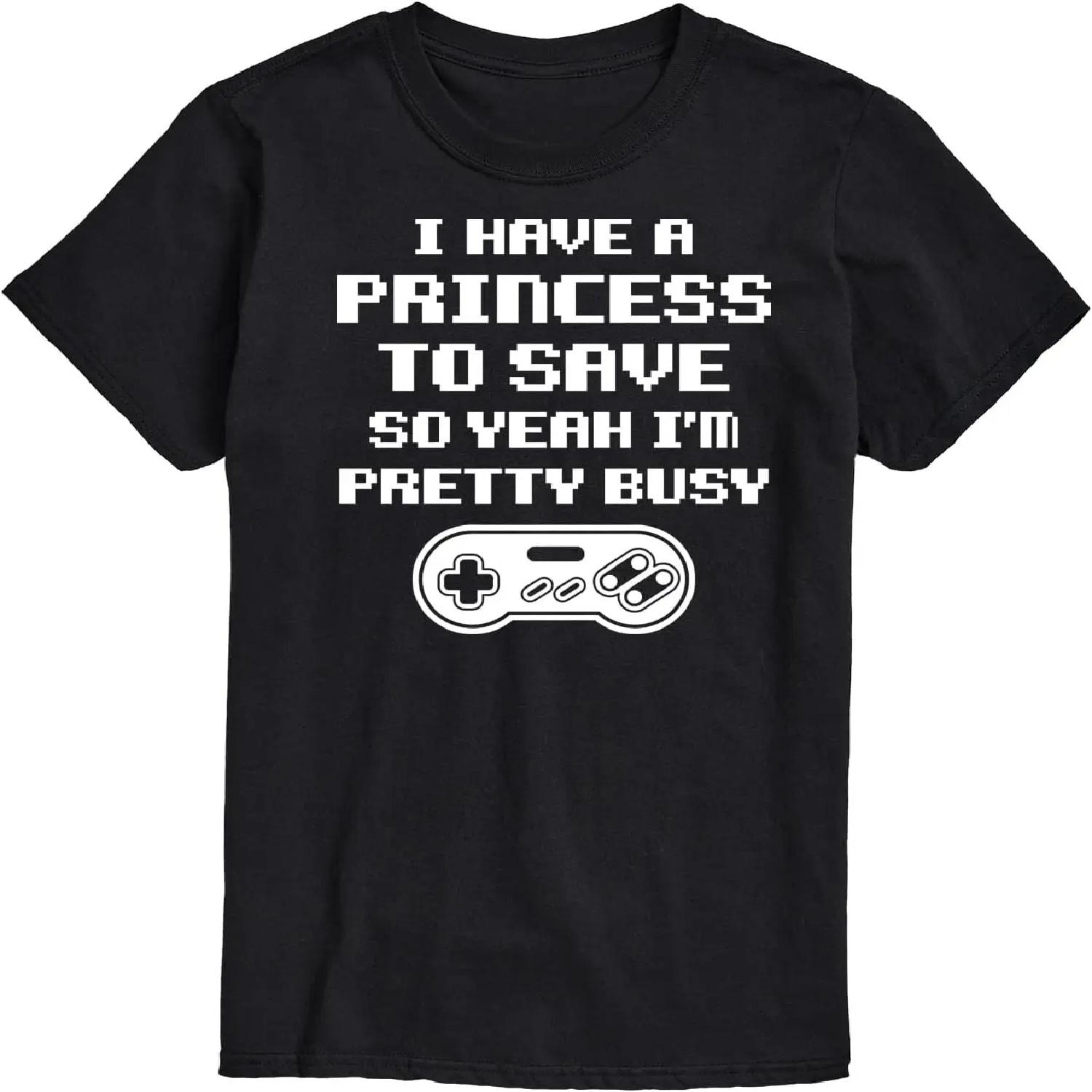 

Instant Message - I Have A Princess to Save - Men s Short Sleeve Graphic T-Shirt S чёрный