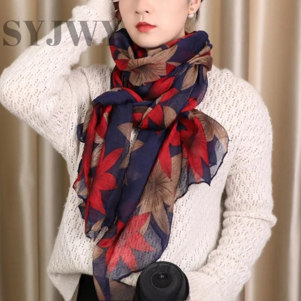 Yarn Scarf, Soft And Skin-friendly Cotton And Linen Silk Scarf, Neck Decoration, Neck Warmer, Shawl For Women