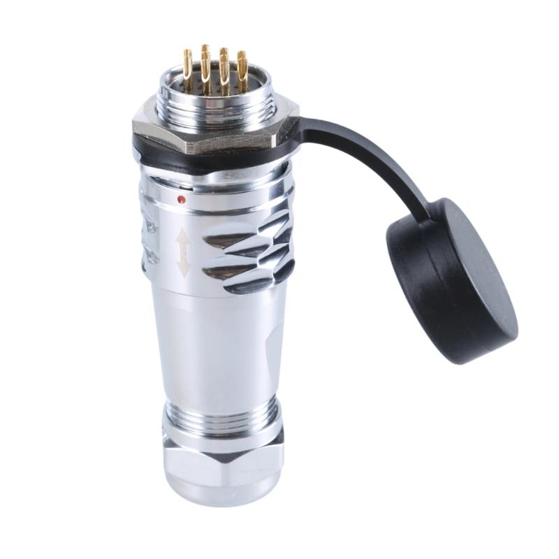 SF2010 Waterproof Industrial Connector SF2012 Female Plug & Male Socket IP67 2Pin to 12Pin For 20mm Panel Mount