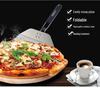 Stainless Steel Folding Pizza Peel & Cake Spatula - Round & Square Baking Tool