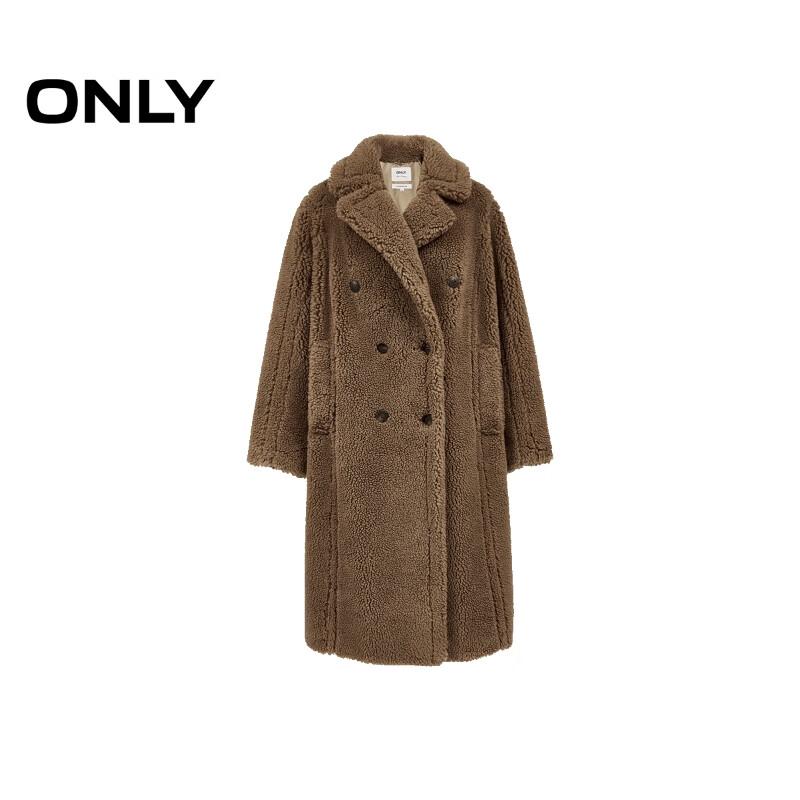 ONLY Women's 2025 Fall Double-Breasted Teddy Coat