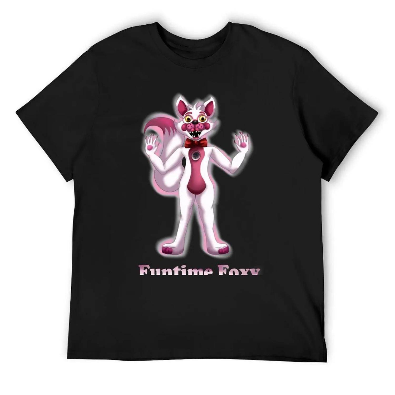 

Fnaf_Sister Location-Funtime Foxy Футболка Одежда хиппи быстросохнущая спортивные болельщики мужские однотонные футболки S чёрный