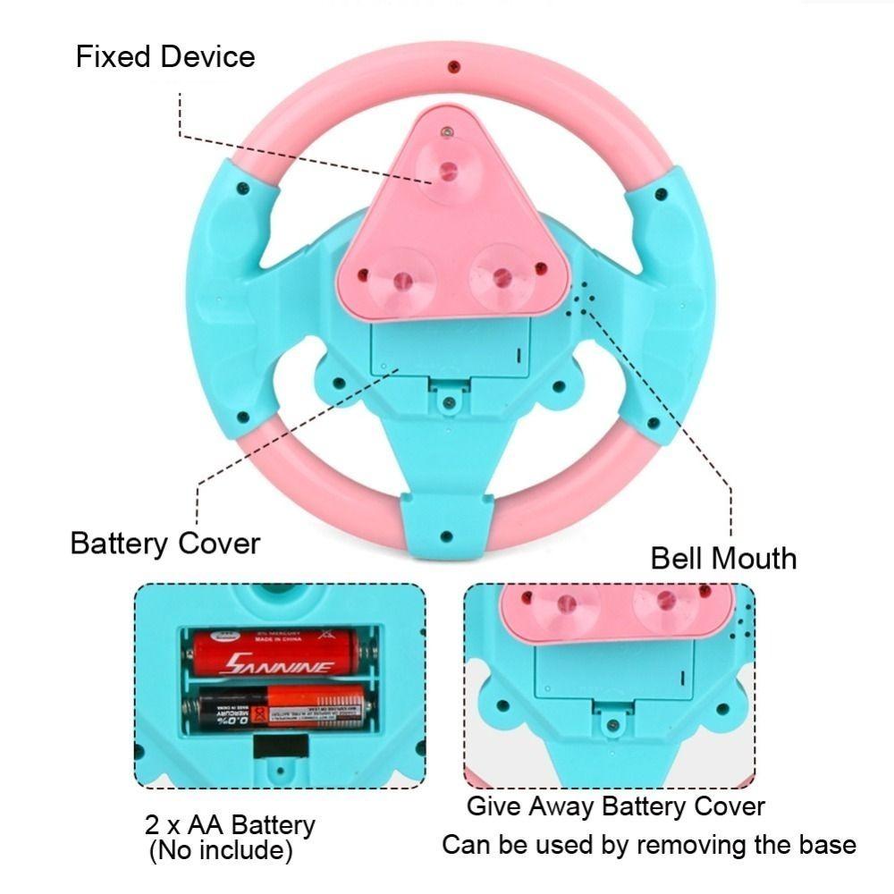 360 ° Rotation Simulation Steering Wheel Toys Montessori Simulate Driving Car Toy  Outdoor Toys