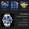 Herrenuhr Multifunktionaler Chronograph Quarzuhr Mondphasenuhren für Herren Wasserdicht Herren Geschenke Reloj