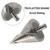 6-60mm HSS Stufenbohrer Spiral Konisch Schlitz Senker 12 Stufen