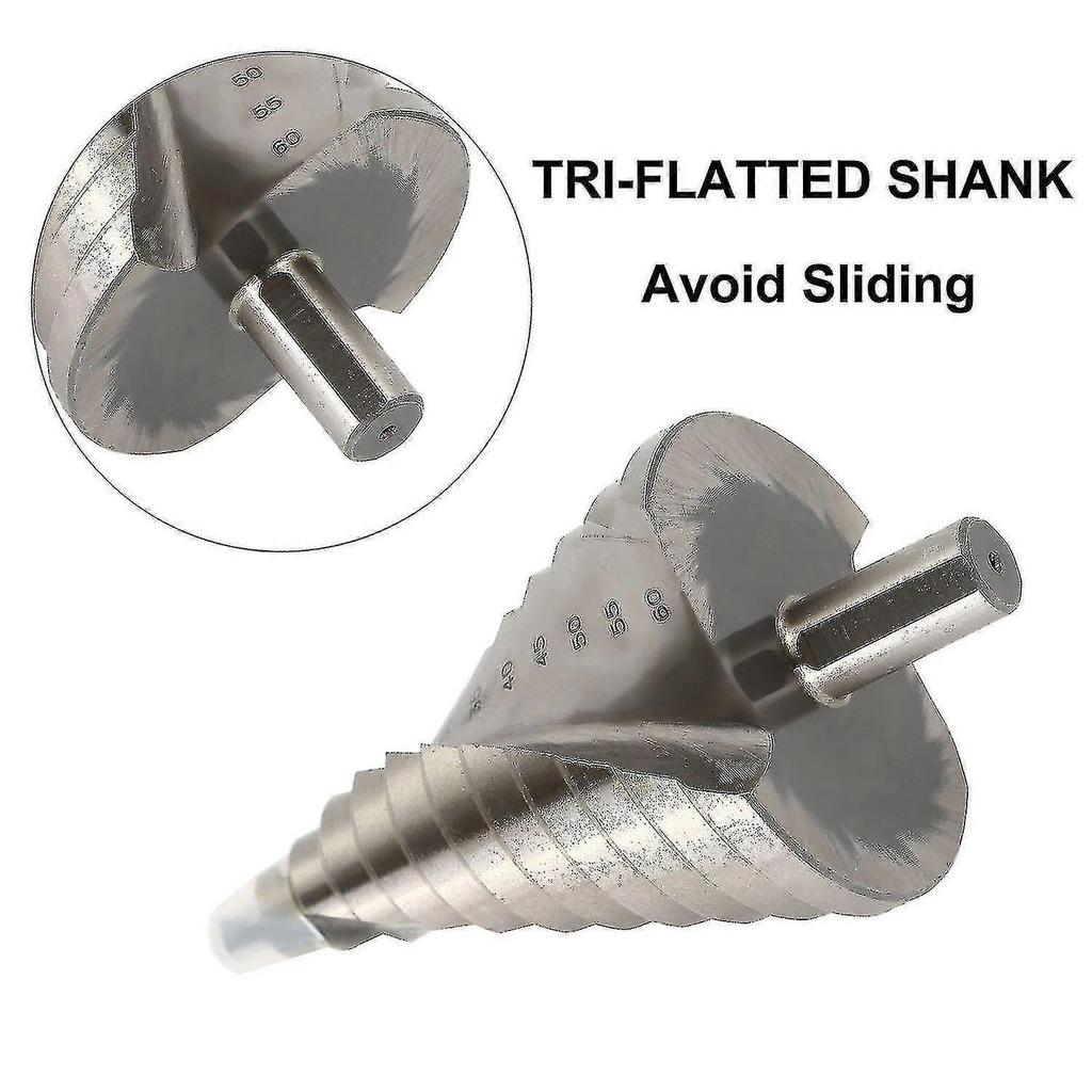 6-60mm HSS Stufenbohrer Spiral Konisch Schlitz Senker 12 Stufen