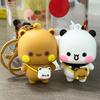 In Stock Panda Bubu And Yier Pendant Dolls Kawaii Toys Cute Cartoon Panda Bear Doll Key Chain Backpack Pendant Couple Gift