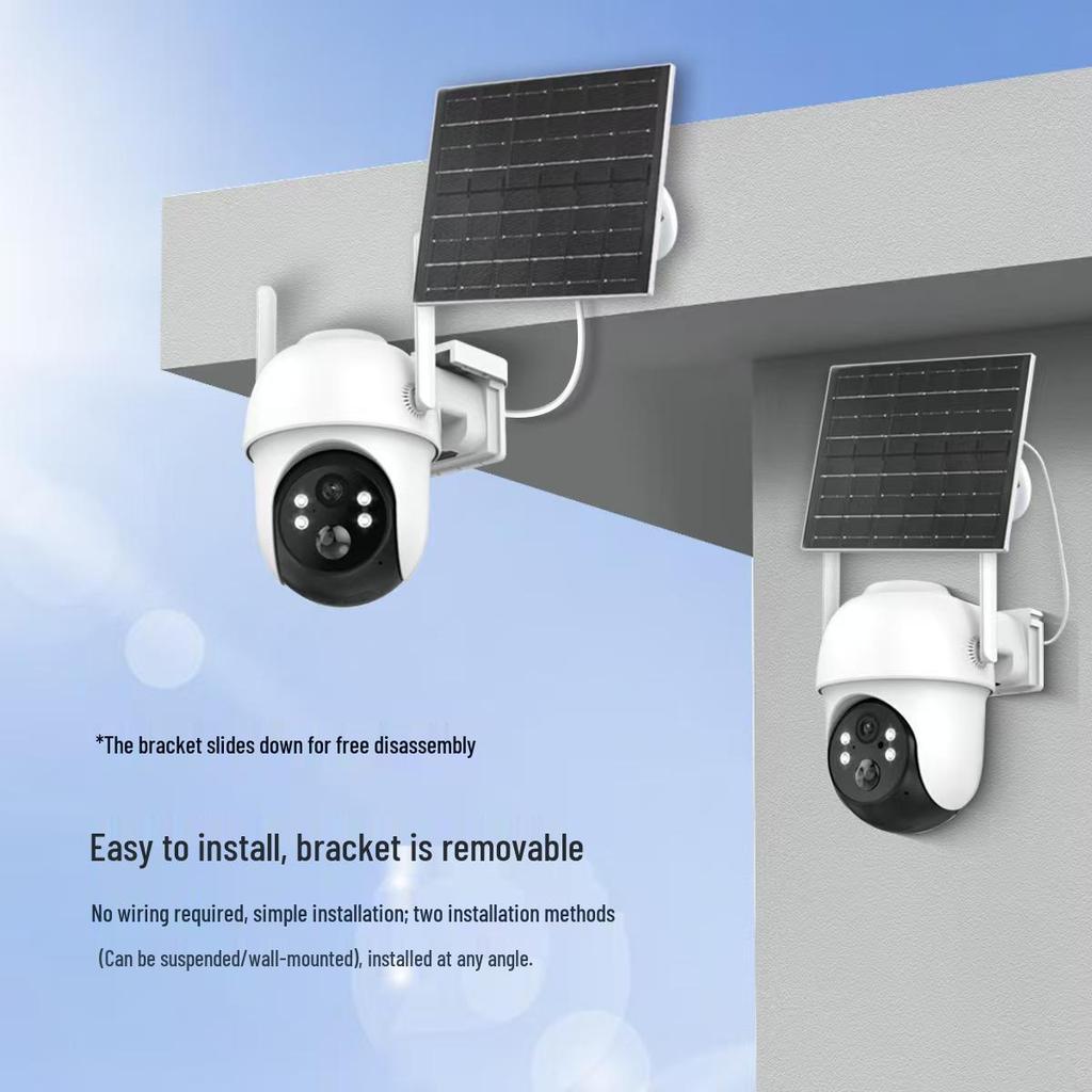 ICSEE Solar-Powered 4MP Wireless HD Night Vision Home Surveillance Camera