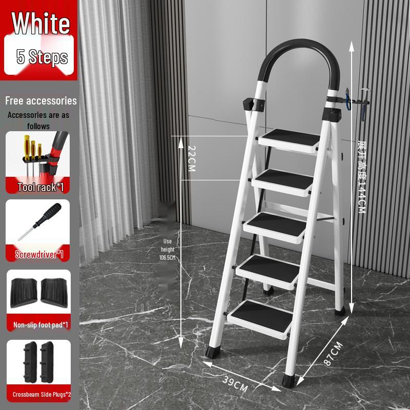 German Aluminum Alloy Telescopic Folding Ladder - Safe and Convenient A-Frame for Household Use