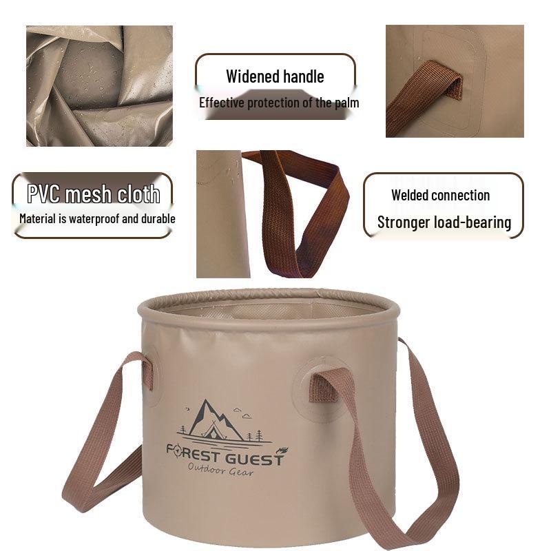 Portable Telescopic PVC Water Storage Bucket for Camping & Fishing