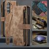 Suitable for Samsung Z Fold5 phone case, S23FE multifunctional card slot phone leather case, A34 flip cover protective case