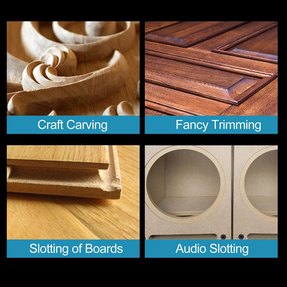 Compact Wood Router Tool Handheld Palm Routers for Woodworking with 6 Variable Speed Electric Hand Trimmer Wood Router