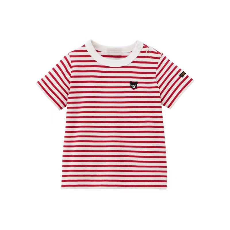 New Summer Children's Striped T-Shirt, Boys' and Girls' Pure Cotton Short-Sleeve Shirt, Thin Half-Sleeve Shirt for Babies and Older Children