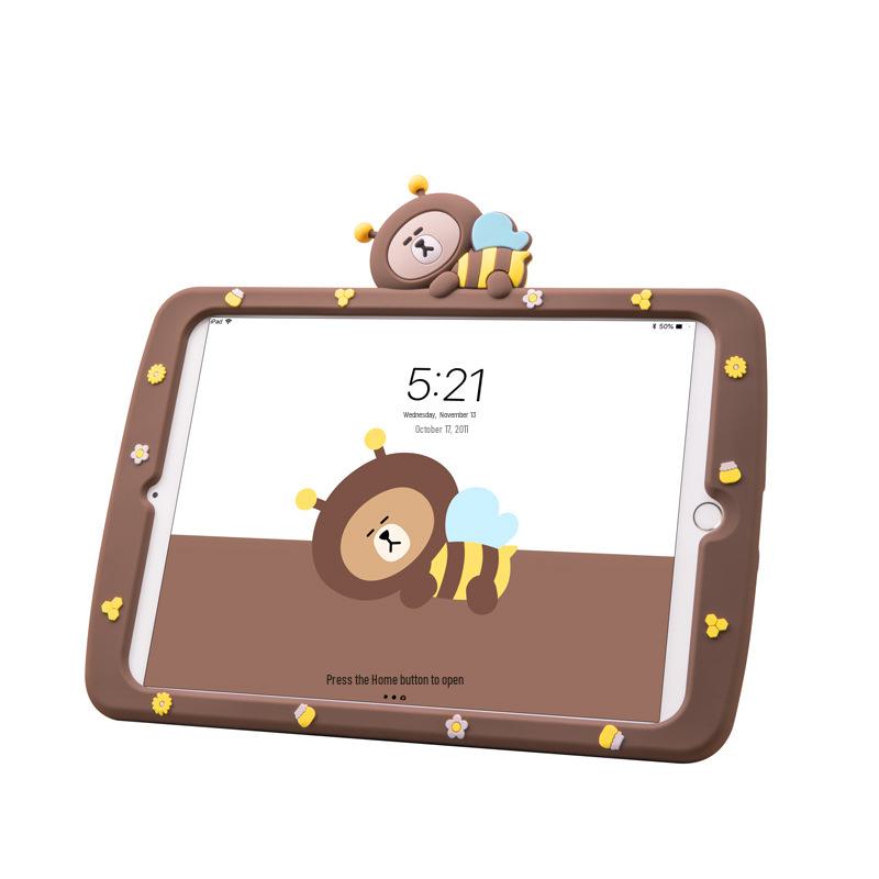 

Силиконовый чехол для iPad 10,9 дюймов Cute Bee and Bear Air 4/3/2 New Children Mini 5, подходит для защиты. 2022/21 Pro 11 inch