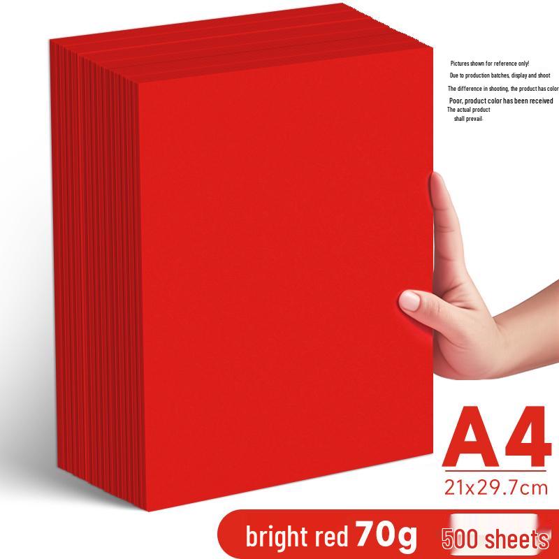 Leuchtend rotes A4/A5 70g Druckpapier für Büro und Basteln