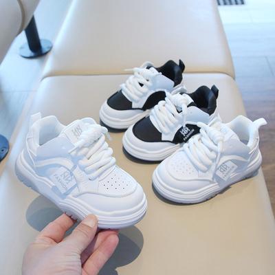 Children’s White Sneakers, Spring/Autumn New Arrival, Boys’ Lightweight Sports Shoes, Girls’ Casual Skate Shoes, Soft-Soled Baby Flats