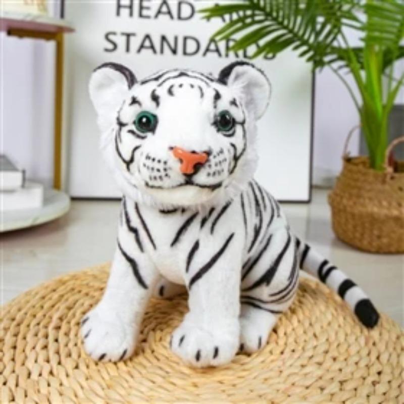 

23/30/38 см настоящая плюшевая кукла тигр игрушки для детей милые мягкие игрушки игрушки подарок хорошее качество стоящее украшение подарок 23cm белый