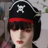 5Pcs Black Skull  Pirate Captain Cap Horror Felt Pirate Hat Party Supplies   Easter